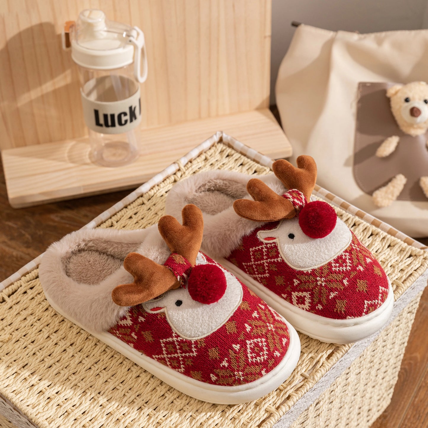 Cozy Reindeer Slippers